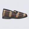 Chaussons Semelflex, Chaussons confort homme en laine à carreaux marron Chaussons Semelflex, Chaussons confort homme en laine à carreaux marron