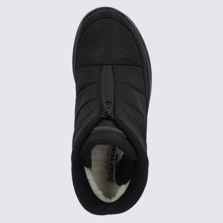Bottes Josef Seibel, bottes zippées chaude femme en textile noir Bottes Josef Seibel, bottes zippées chaude femme en textile noir