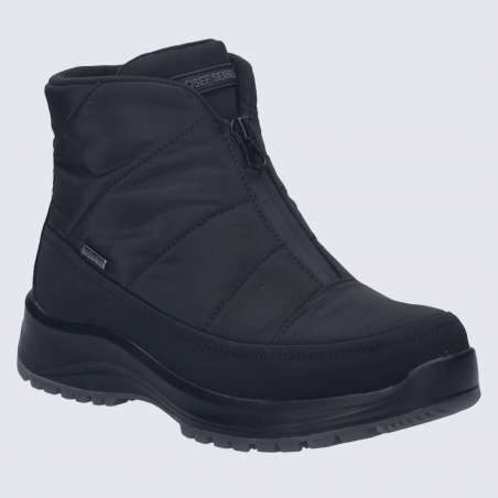 Bottes Josef Seibel, bottes zippées chaude femme en textile noir Bottes Josef Seibel, bottes zippées chaude femme en textile noir