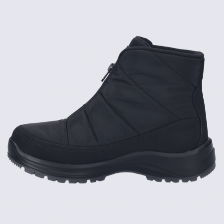 Bottes Josef Seibel, bottes zippées chaude femme en textile noir Bottes Josef Seibel, bottes zippées chaude femme en textile noir