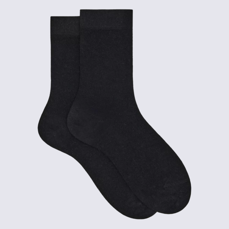 Chaussettes Doré Doré, chaussettes femme en laine Angora noir