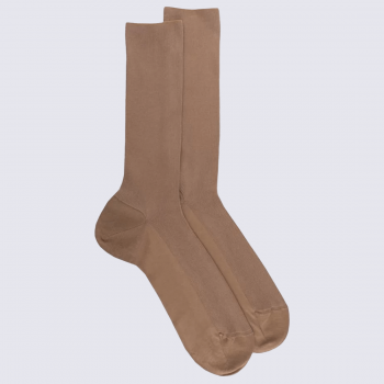 Chaussettes Doré Doré, chaussettes en laine confort homme camel