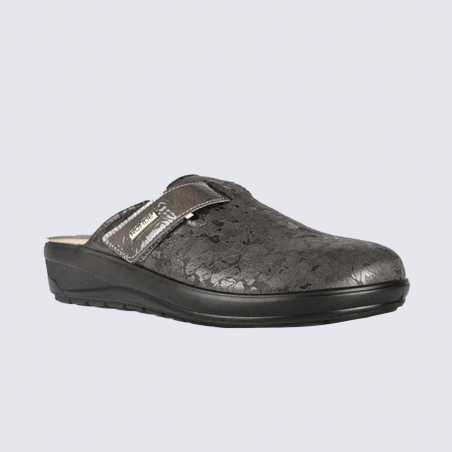 Mules Rohde, mules tendances femme en textile bleu graphite Mules Rohde, mules tendances femme en textile bleu graphite