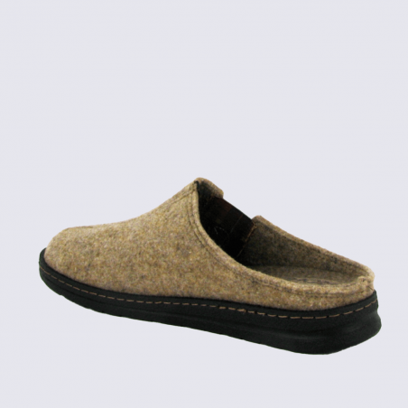 Mules Rohde, mules confortable et chaude homme en cuir et textile lin Mules Rohde, mules confortable et chaude homme en cuir et textile lin