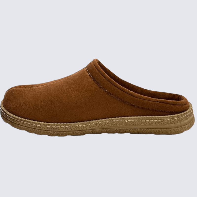 Mules Rohde, mules tendance et chaude homme en textile noisette