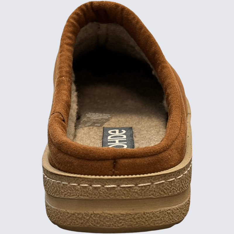 Mules Rohde, mules tendance et chaude homme en textile noisette