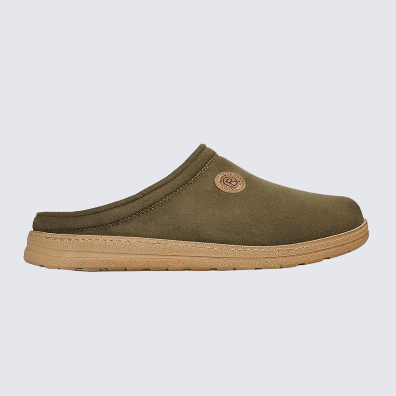 Mules Rohde, mules tendance et chaude homme en textile olive