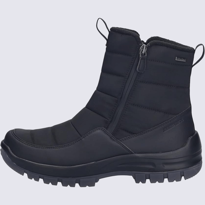 Bottes Josef Seibel, Bottes après-ski imperméable homme en textile noir