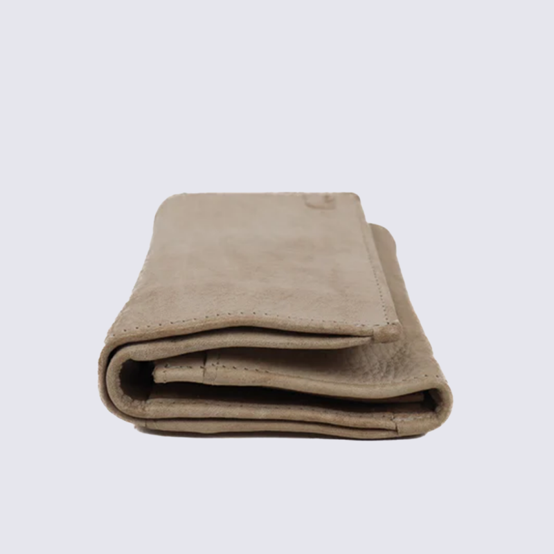 Portefeuille Bear, portefeuilles à rabat pression femme en cuir champagne