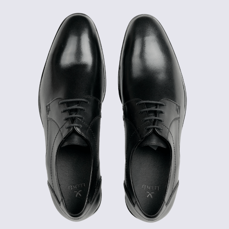 Chaussures Lloyd, Chaussures élégance sobre homme en cuir lisse noir