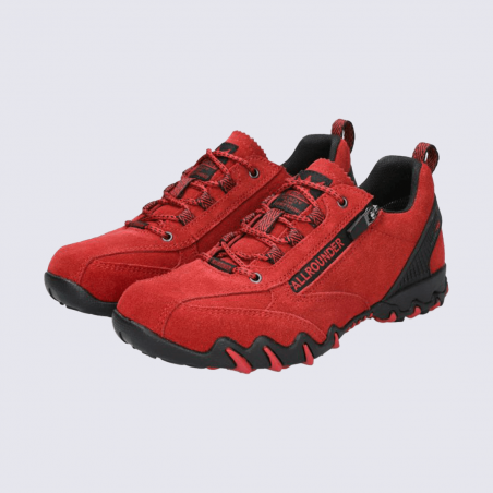 Baskets Allrounder, Baskets performance outdoor femme en cuir velours rouge Baskets Allrounder, Baskets performance outdoor femme en cuir velours rouge