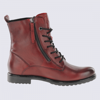 Bottines Ara, Bottines double zip pratique femme en cuir baies sauvages