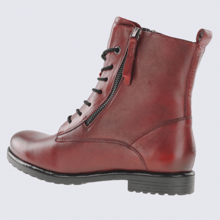 Bottines Ara, Bottines double zip pratique femme en cuir baies sauvages