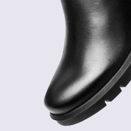 Bottines Ara, Bottines compensées modernes femme en cuir lisse noir