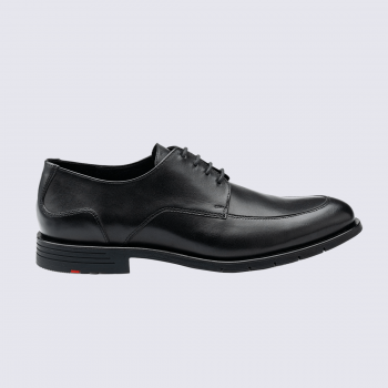 chaussure lloyd, LLOYD derby homme en cuir lisse noir