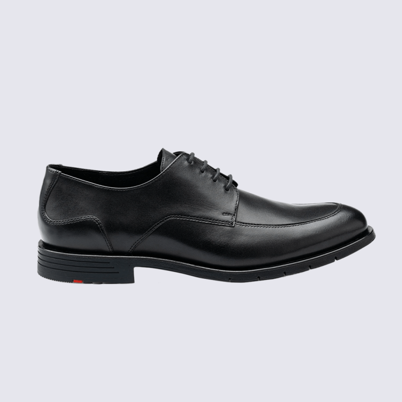 chaussure lloyd, LLOYD derby homme en cuir lisse noir