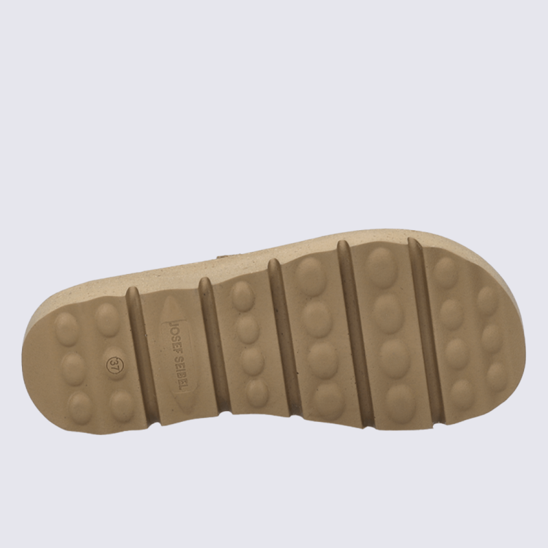 Pantoufle Josef Seibel, chausson femme en feutre gris à motifs floraux