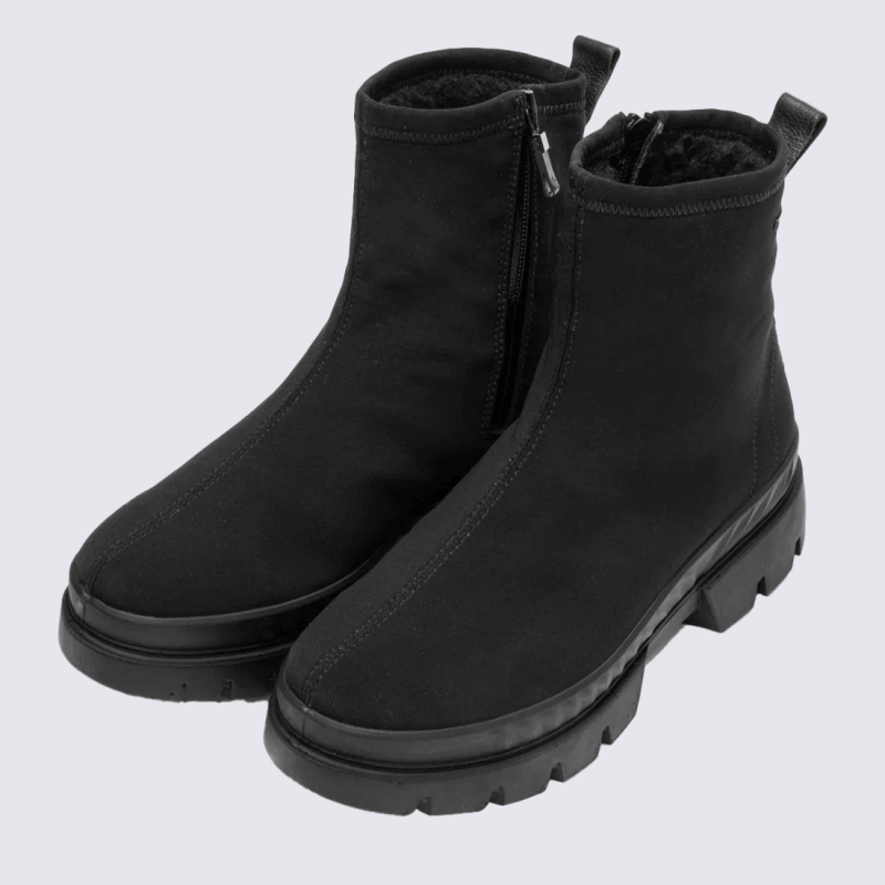 Bottine ARA, Bottine femme en textile noir imperméable Gore-Tex