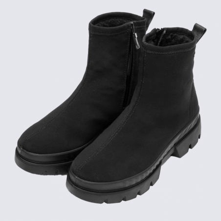 Bottine ARA, Bottine femme en textile noir imperméable Gore-Tex