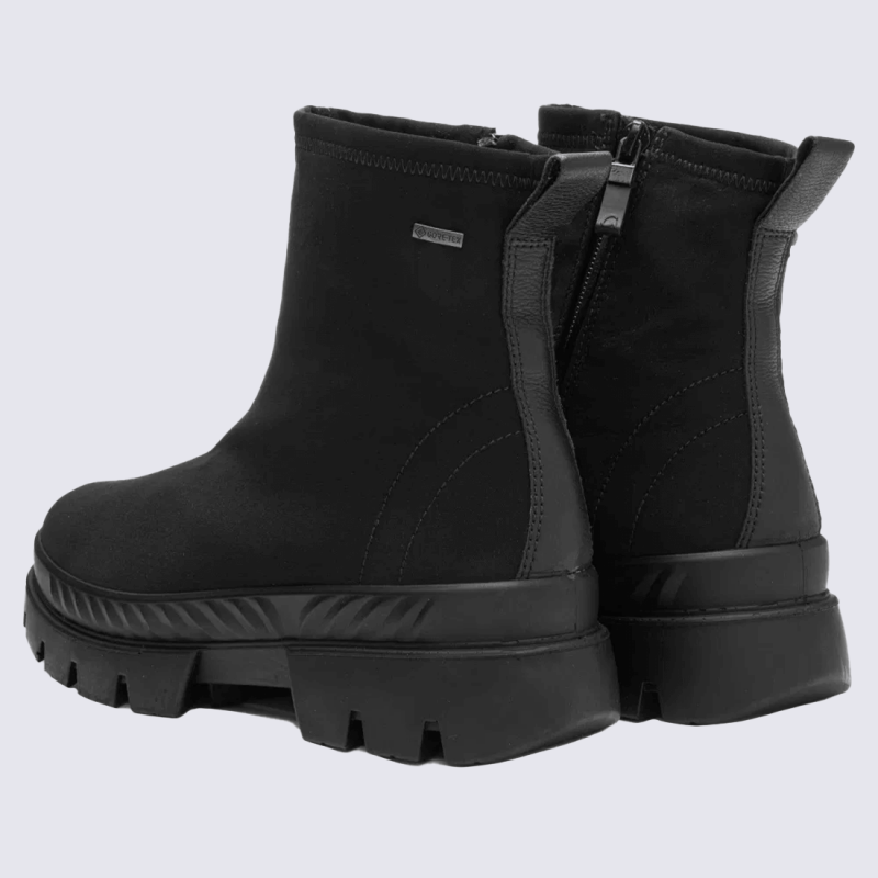 Bottine ARA, Bottine femme en textile noir imperméable Gore-Tex