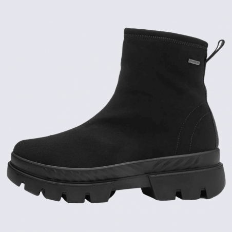 Bottine ARA, Bottine femme en textile noir imperméable Gore-Tex
