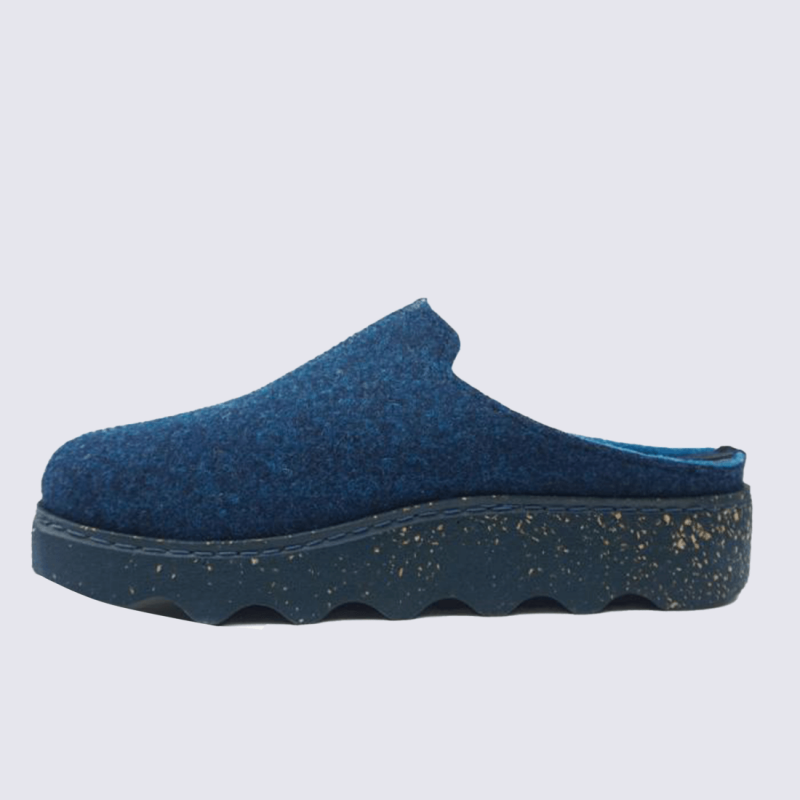 Mules Rohde, mules agréable et moderne femme en feutre marine