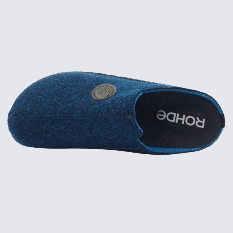 Mules Rohde, mules agréable et moderne femme en feutre marine