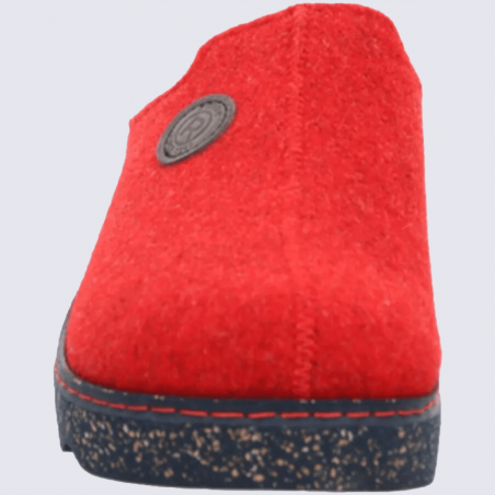 Mules Rohde, mules agréable et moderne femme en feutre rouge