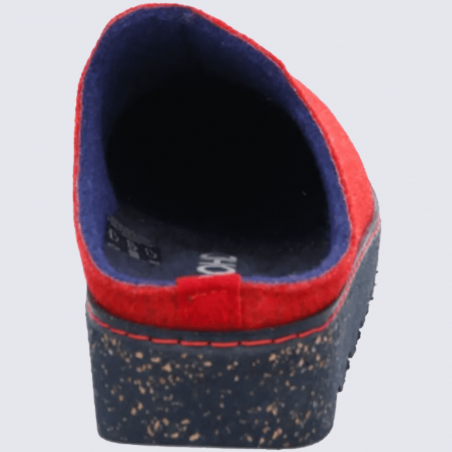 Mules Rohde, mules agréable et moderne femme en feutre rouge