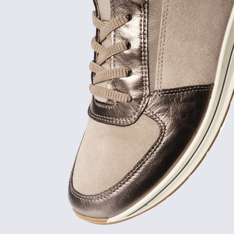 Baskets Ara, Baskets élégante et intemporel femme en cuir cachemire crème