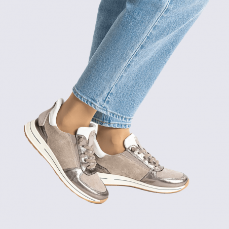 Baskets Ara, Baskets élégante et intemporel femme en cuir cachemire crème