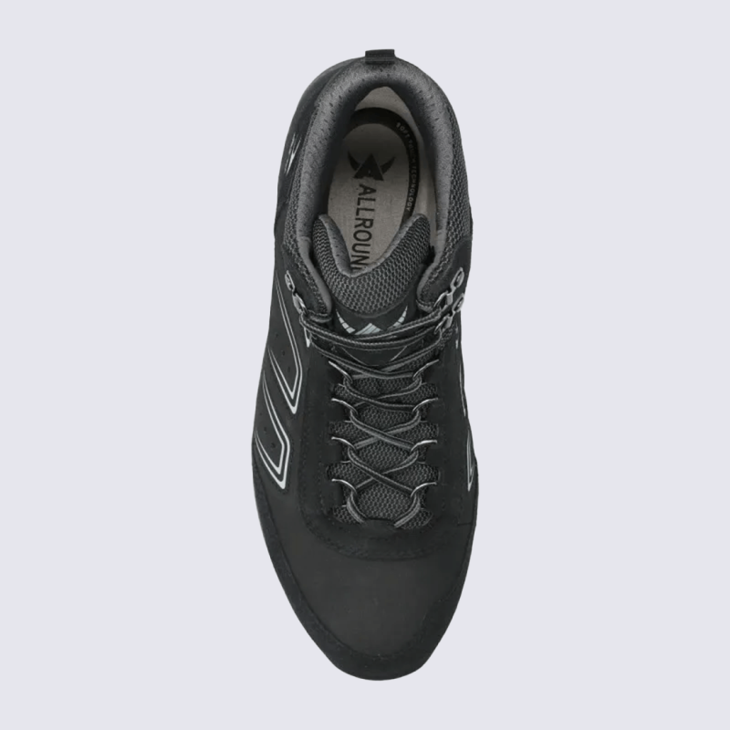 Chaussures Allrounder, Chaussures modèle mi-haut homme en cuir noir