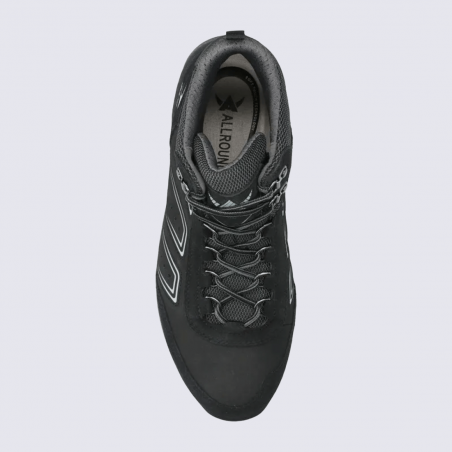 Chaussures Allrounder, Chaussures modèle mi-haut homme en cuir noir