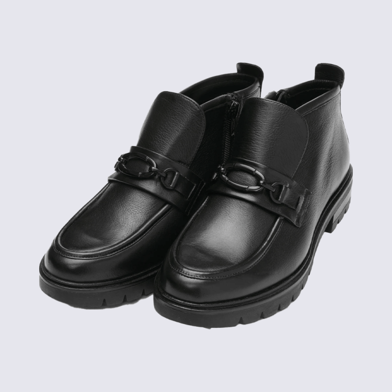 Mocassin Ara, mocassin chic et classe femme en cuir noir