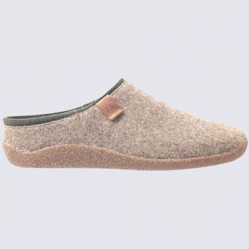 Chausson Josef Seibel, chausson confort et universel homme en feutrine marron