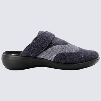 Mules Josef Seibel, mules chic et confort femme en feutrine titan