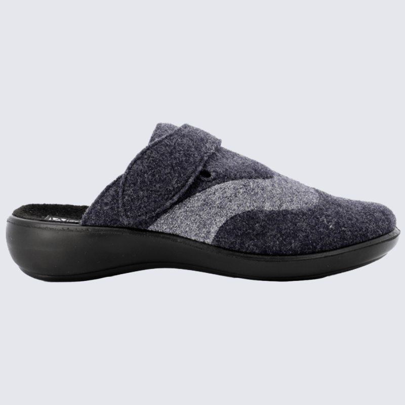 Mules Josef Seibel, mules chic et confort femme en feutrine titan