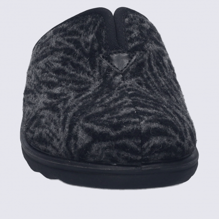 Mule Josef Seibel, mule chaude et chic femme en textile gris