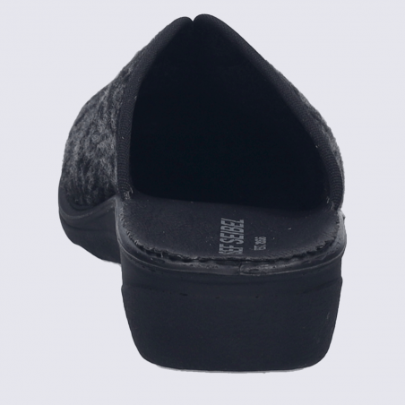 Mule Josef Seibel, mule chaude et chic femme en textile gris