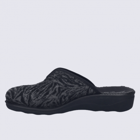 Mule Josef Seibel, mule chaude et chic femme en textile gris