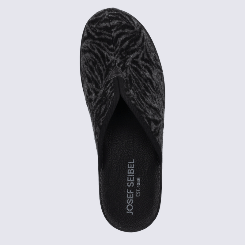 Mule Josef Seibel, mule chaude et chic femme en textile gris