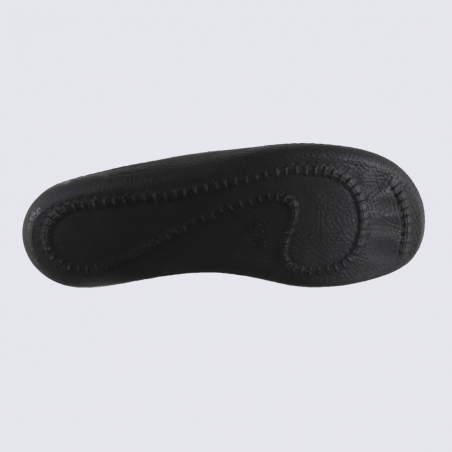 Mule Josef Seibel, mule simple et chic homme en textile fourré noir