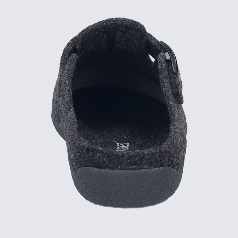 Mules Josef Seibel, mules chaude et chic homme en feutre anthracite