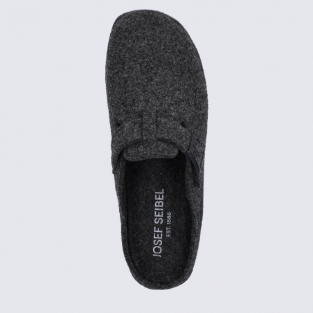 Mules Josef Seibel, mules chaude et chic homme en feutre anthracite