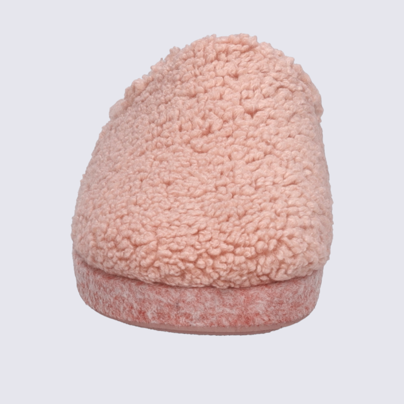 Mules Josef Seibel, mules femme en laine chaude en feutrine rose