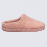 Mules Josef Seibel, mules femme en laine chaude en feutrine rose