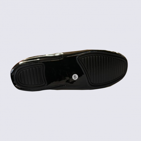 Pantoufle Erel en cuir Monica Vernis noir