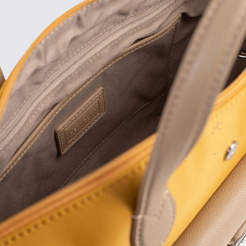 Sac Hexagona, sac femme et chic en toile enduite jaune