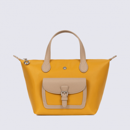 Sac Hexagona, sac femme et chic en toile enduite jaune