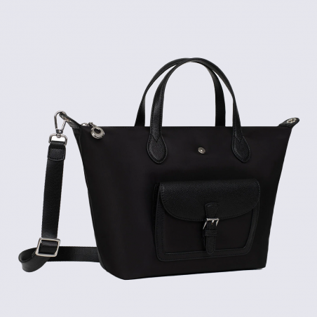 Sac cabas Hexagona, Sac porté main et épaule femme en synthétique noir